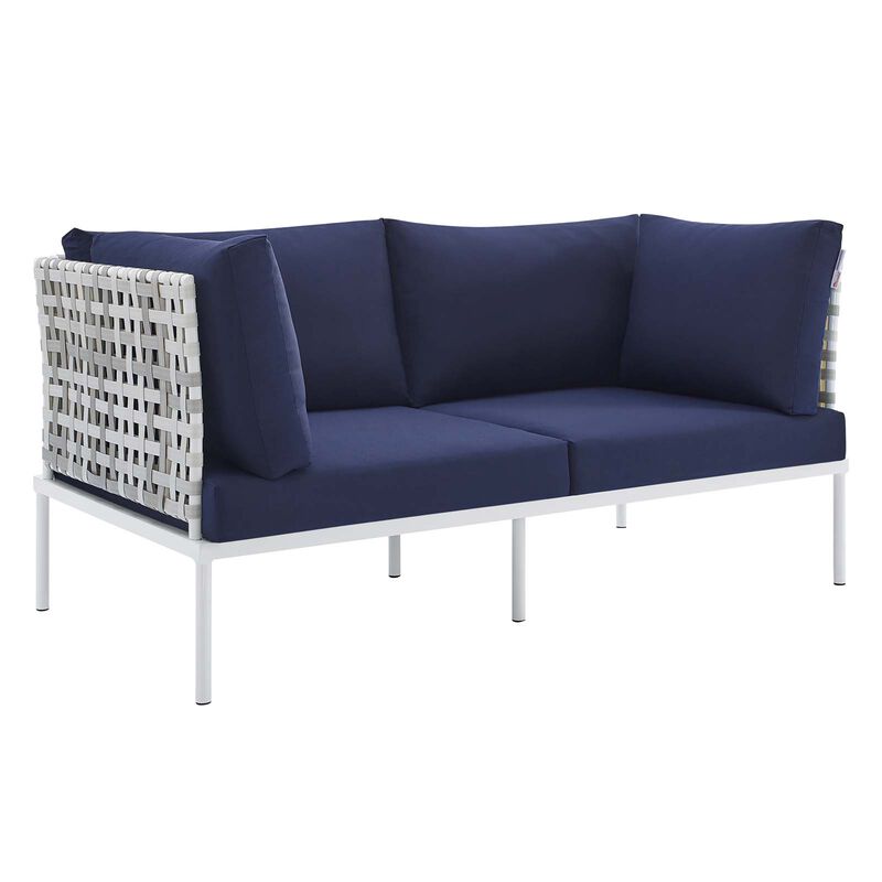 Modway - Harmony Sunbrella® Basket Weave Outdoor Patio Aluminum Loveseat