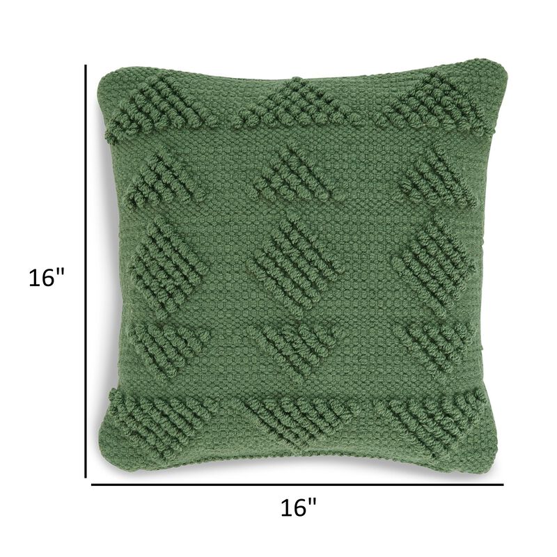 Dco Throw Pillow Set of 4, Indoor Outdoor, Woven Geometric Design, Green -