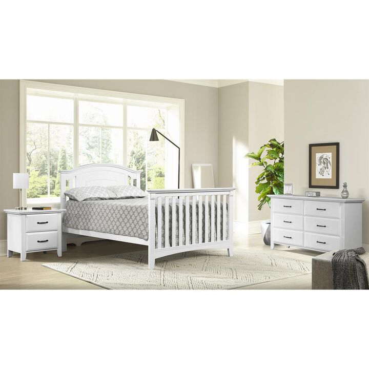 Oxford Baby Willowbrook 4 In 1 Convertible Crib White