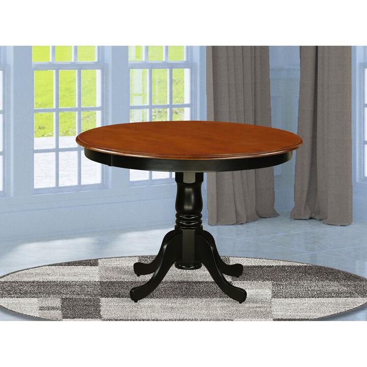 Hartland Table 42" diameter Round Table -Black and Cherry Finish