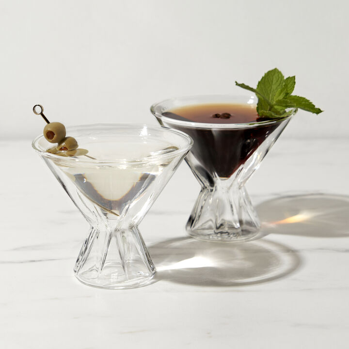 Double Walled Martini Glasses