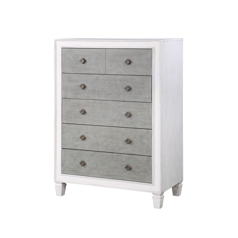 Katia Chest in Rustic Gray & White Finish