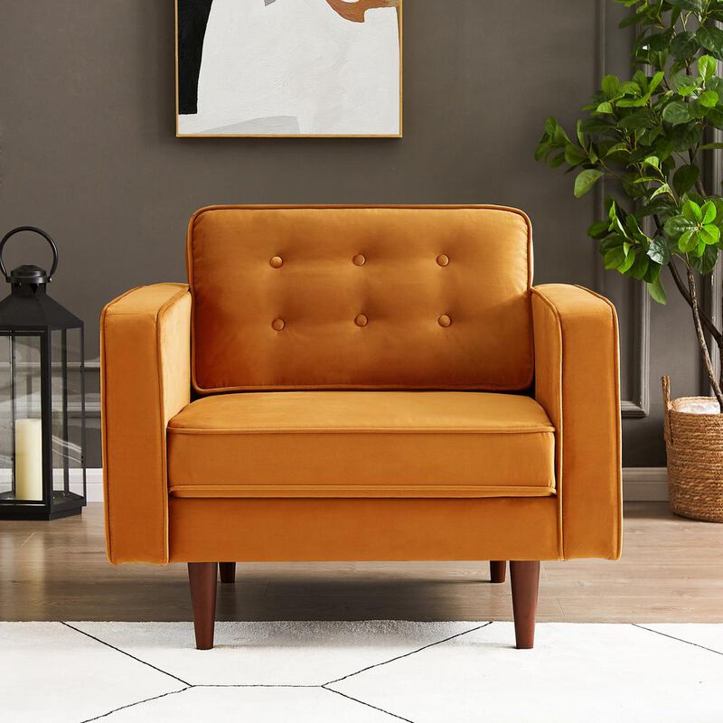 Ashcroft Furniture Co Casey Velvet Lounge Chair