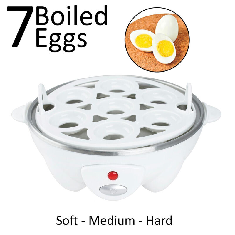 Brentwood Electric 7 Egg Cooker with Auto Shut Off in White