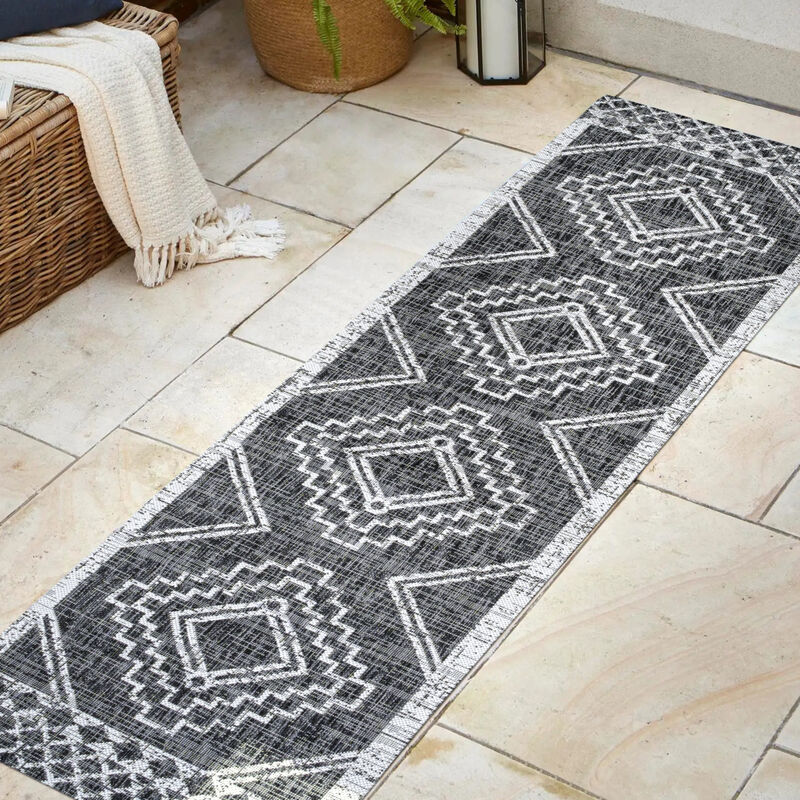 Marokko Diamond Tribal Medallion Indoor/Outdoor Area Rug