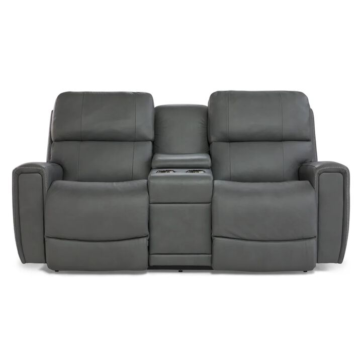 Apollo Blue Grey Power Motion Loveseat