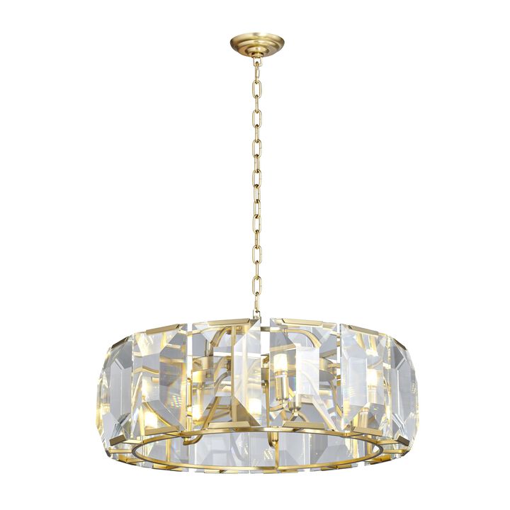 Schumann Chandelier Gold Crystal 30" Diameter