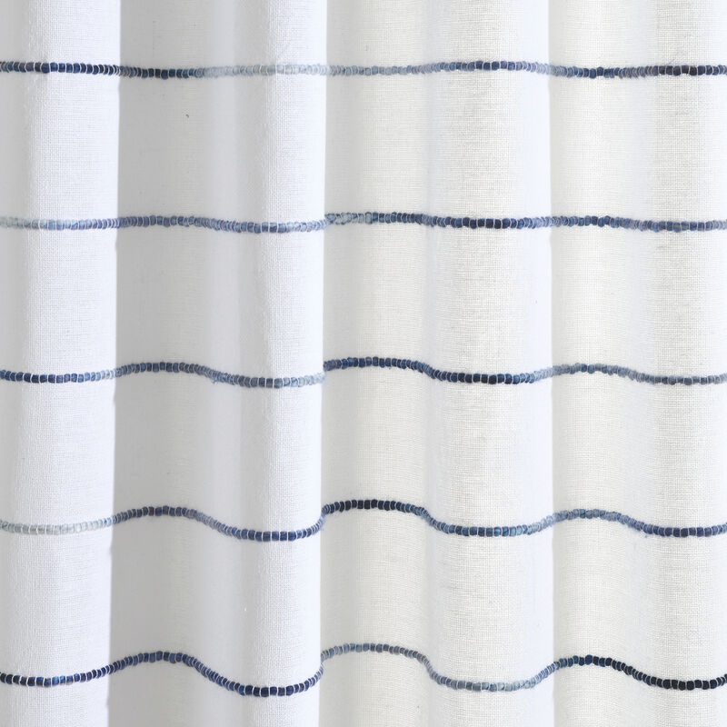 Ombre Stripe Yarn Dyed Cotton Window Curtain Panels
