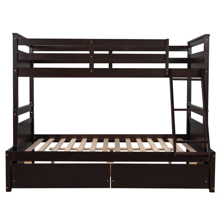 Merax Convertible Bunk Bed with 2 Storage Drawers