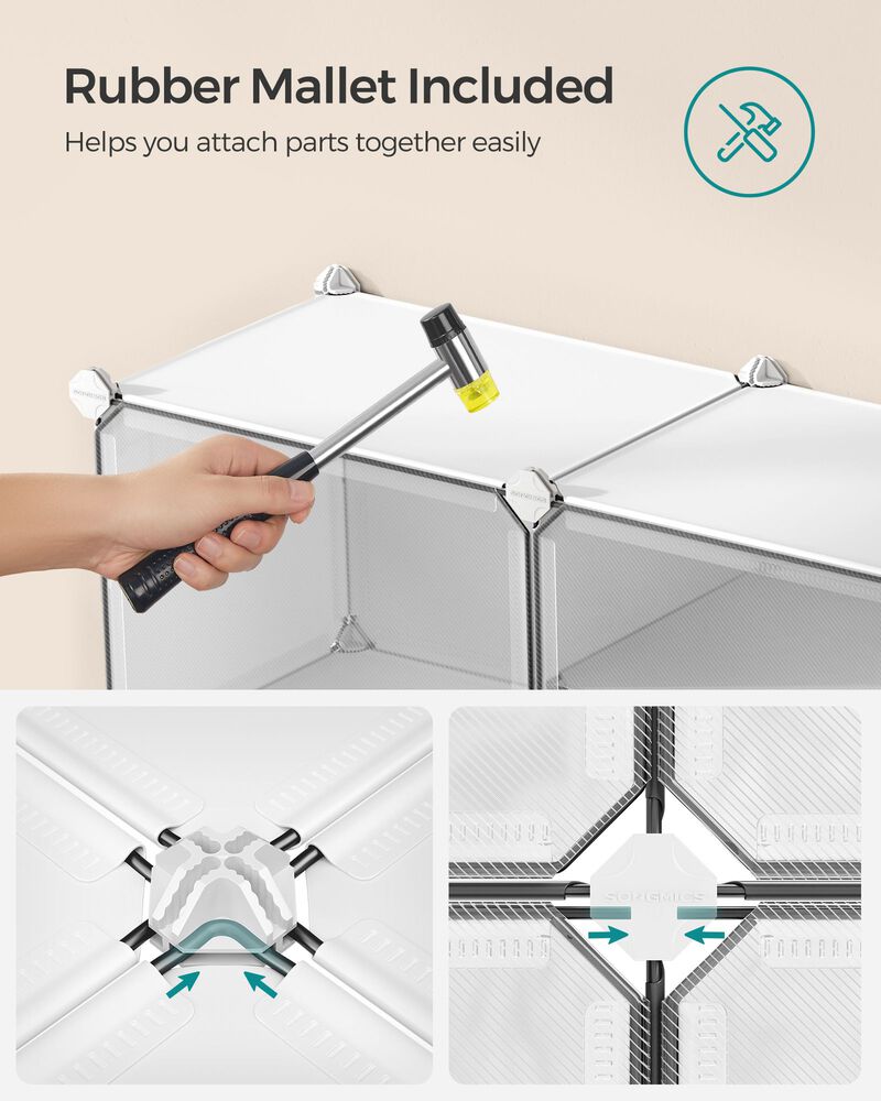 Plastic Shoe Rack with 12 Cubes for Versatile Storage and Easy Organization