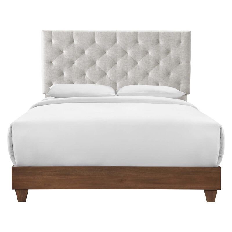 Modway - Rhiannon Diamond Tufted Upholstered Fabric Queen Bed