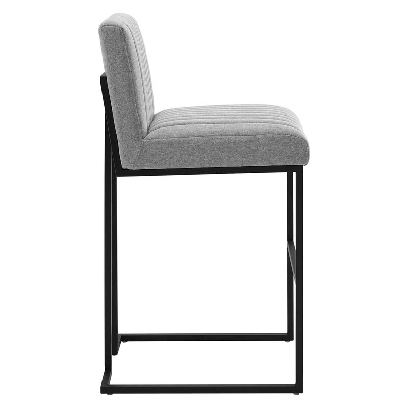 Indulge Channel Tufted Fabric Bar Stool