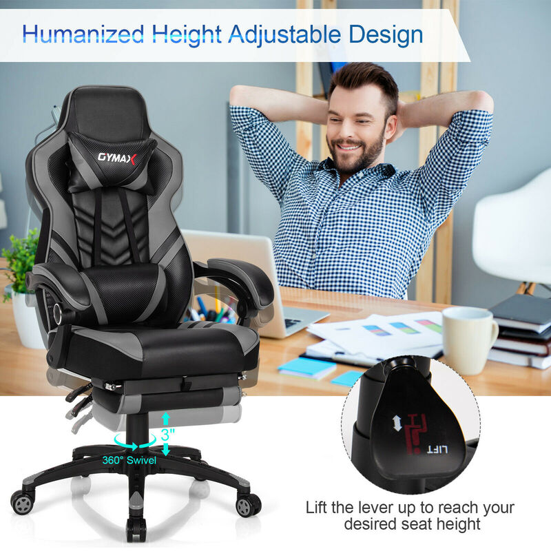 Costway Office Computer Desk Chair Gaming Chair Adjustable Swivel