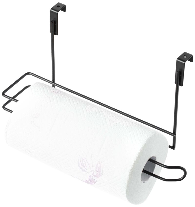 Over The Cabinet Paper Towel Holder, Black