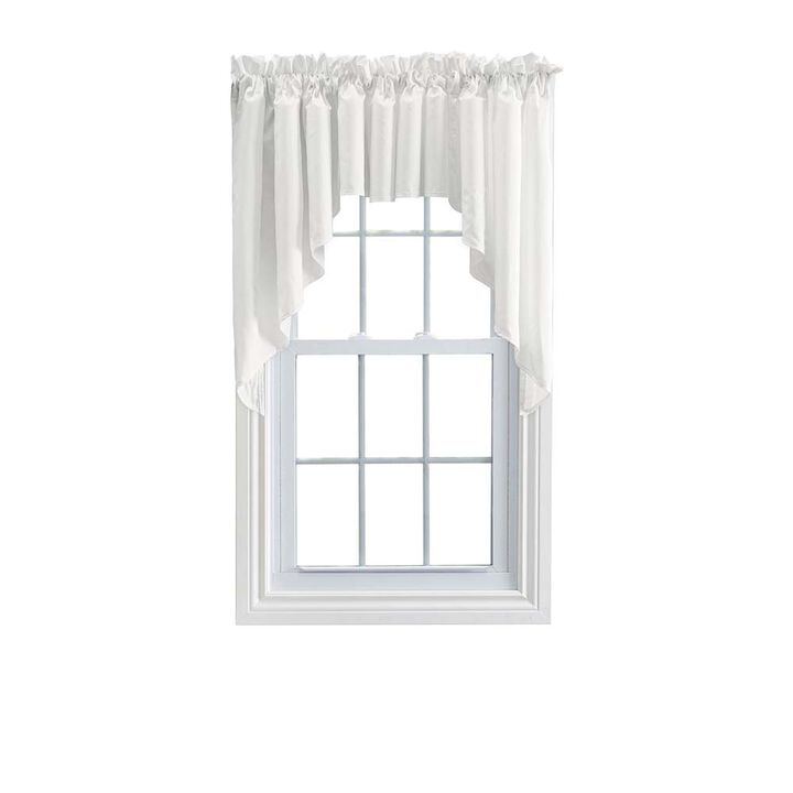 Ellis Stacey 3" Rod Pocket High Quality Fabric Solid Color Window Lined Swag Set 126"x36" Ice Cream