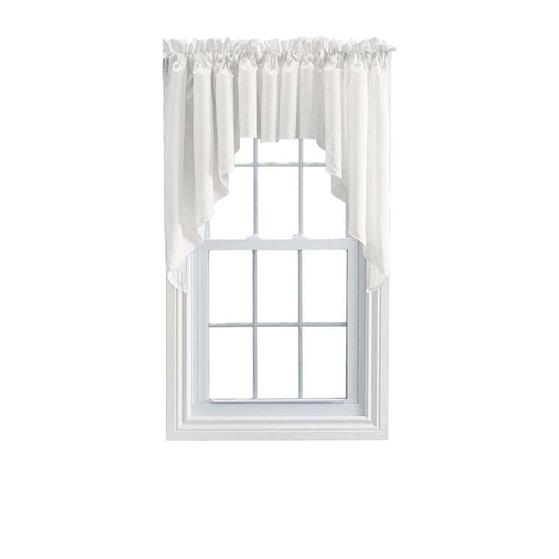 Ellis Stacey 3" Rod Pocket High Quality Fabric Solid Color Window Lined Swag Set 126"x36" Ice Cream