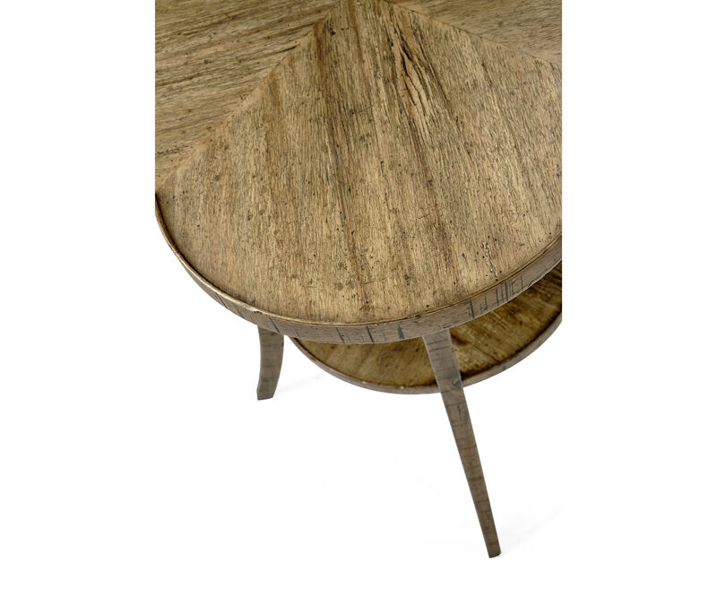 Driftwood Quatrefoil Accent Table