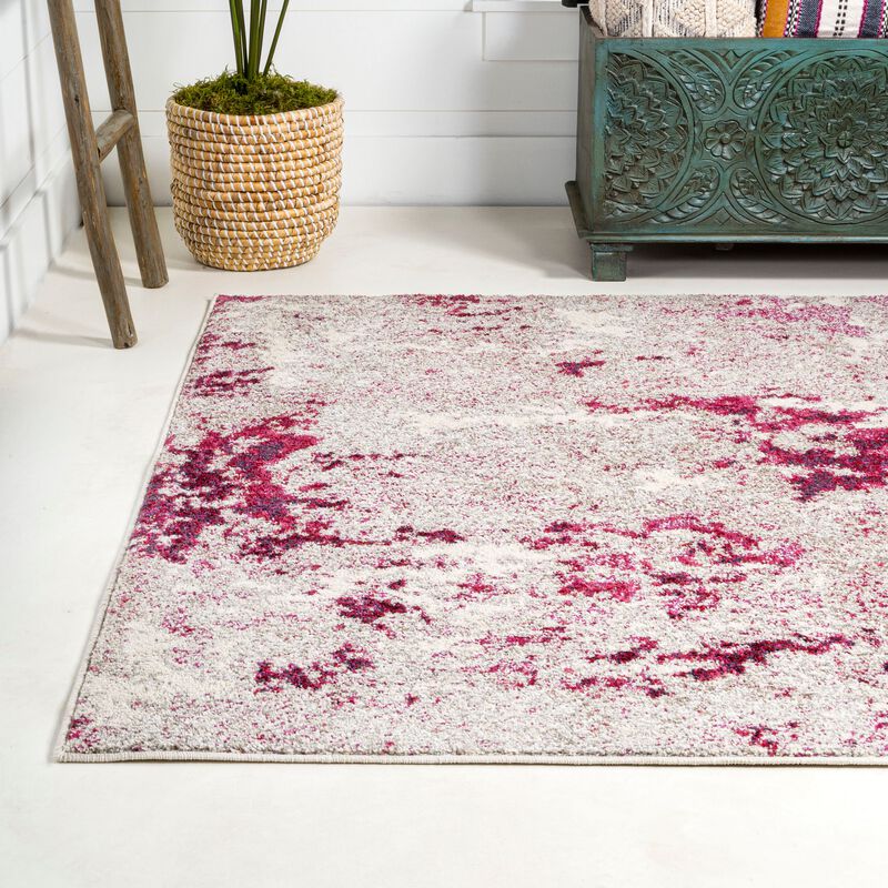 Contemporary Pop Modern Abstract Vintage Faded Area Rug