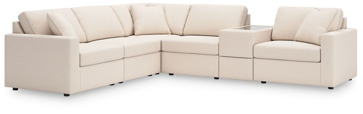 Modmax Oyster 6-Piece Sectional with Storage Console