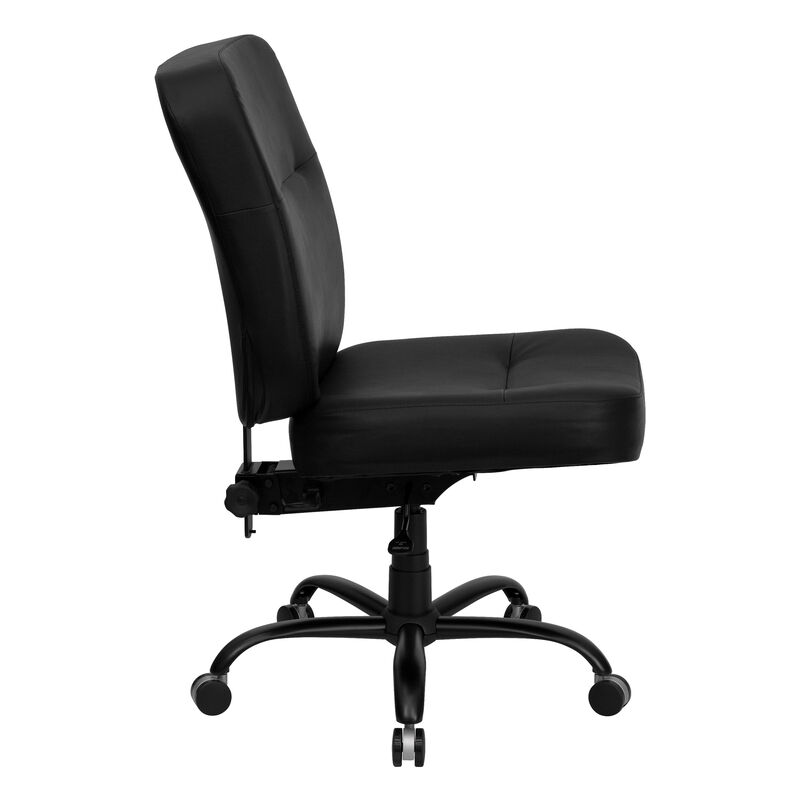 HERCULES Series Big & Tall 400 lb. Rated Black Fabric Executive Swivel Ergonomic Office Chair with Rectangular Back