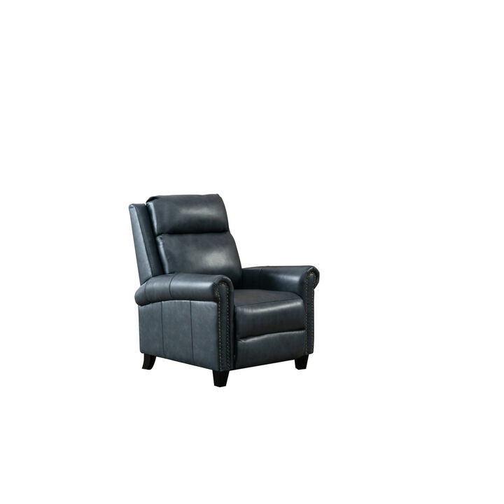 33.5inch Wide Genuine Leather Manual Ergonomic Recliner(Leather material)