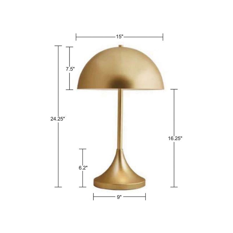 Bryson Dome-Shaped 2-Light Metal Table Lamp