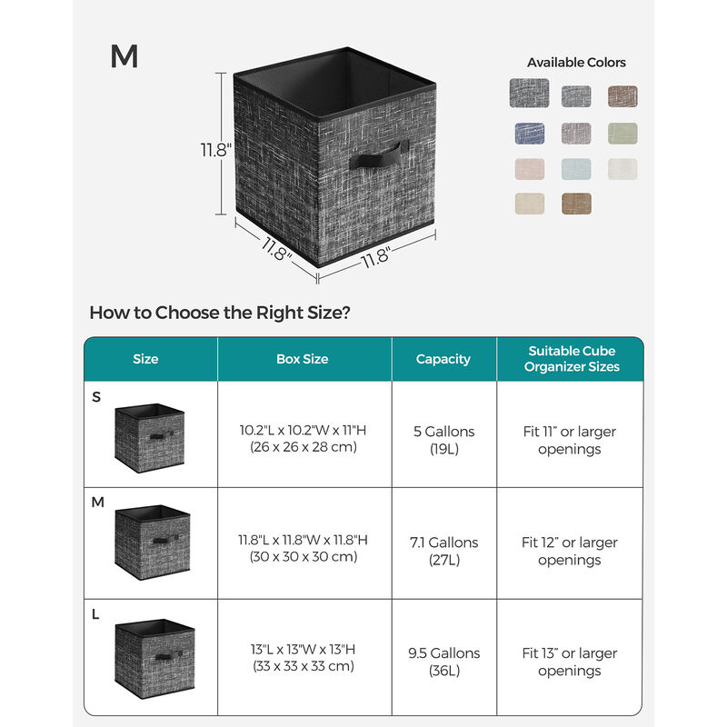 Non-Woven Fabric Storage Cubes with Double Handles