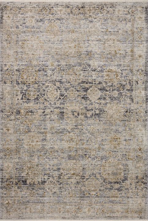 Katherine KES02 Charcoal/Gold 3'6" x 5'6" Rug by Jean Stoffer