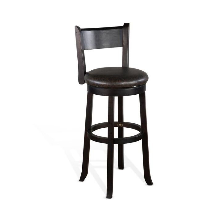 Sunny Designs Bar Swivel Barstool, Cushion Seat & Back