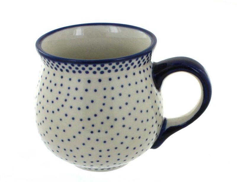 Blue Rose Polish Pottery Blue Daisy Bubble Mug