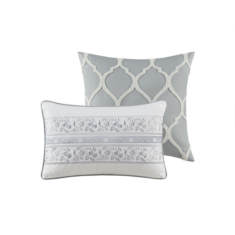 Gracie Mills Ronny 8-Piece Damask-Inspired Comforter Set