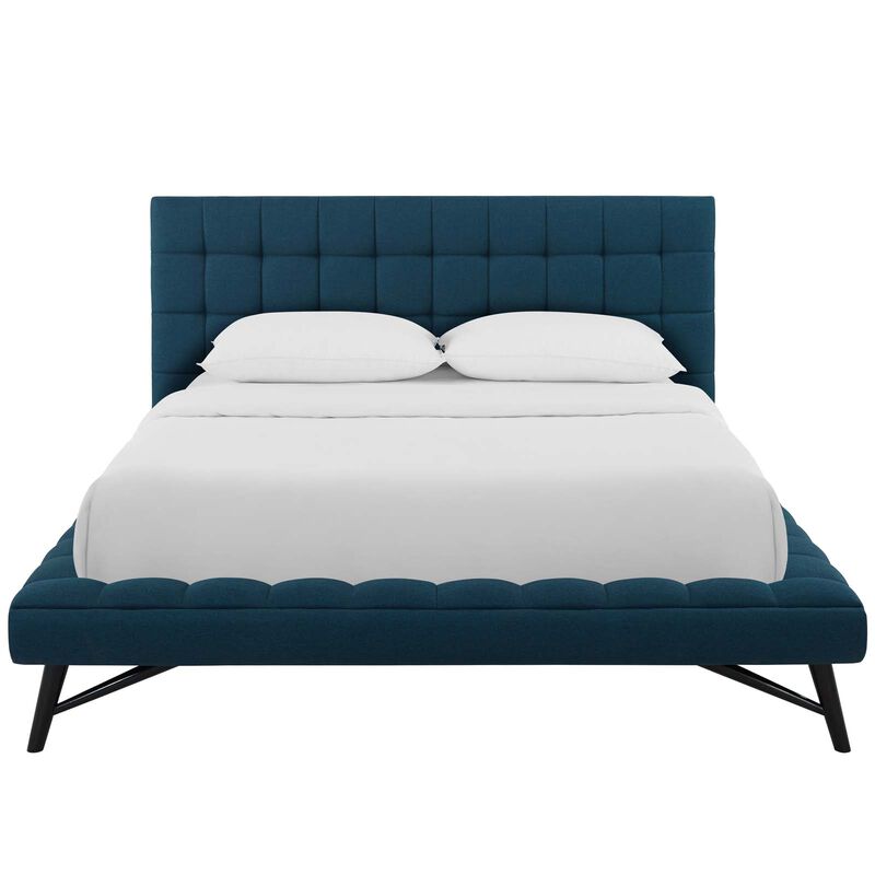 Modway - Julia Queen Biscuit Tufted Upholstered Fabric Platform Bed