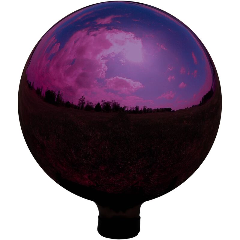 Sunnydaze 10" Mirrored Glass Stainless Steel Gazing Globe