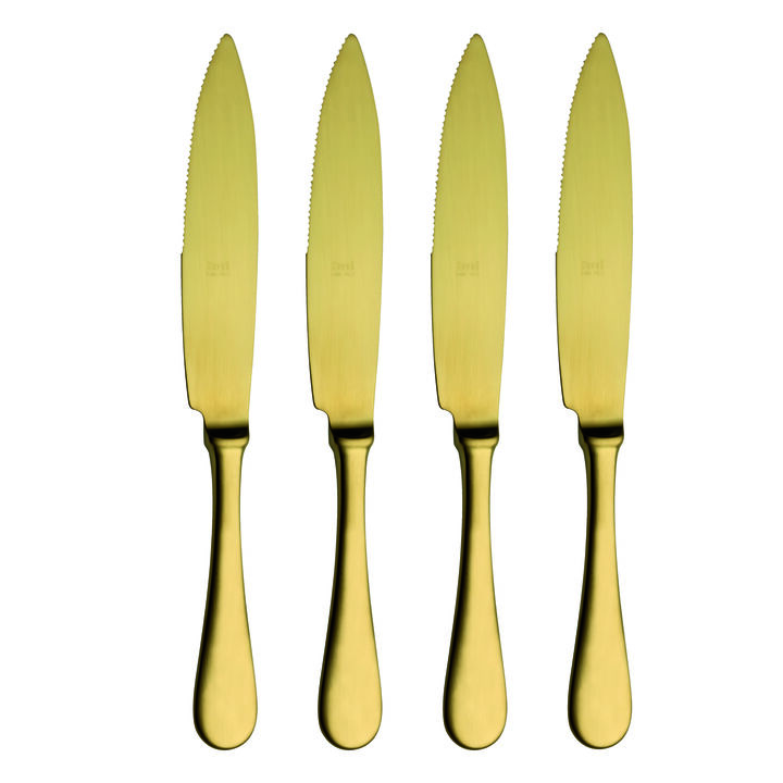 4-Piece Steak Knife Set in Ice Gold