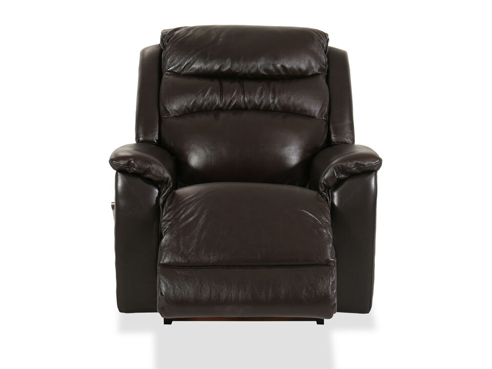 Rosewood Leather Rocking Recliner