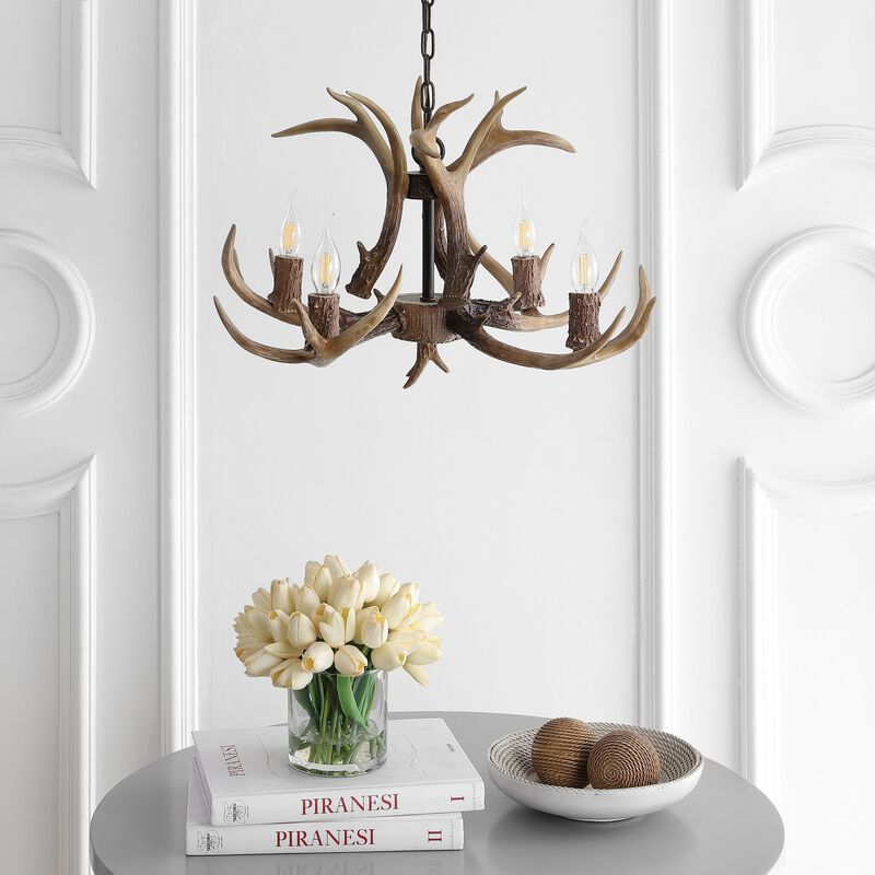 Eldora Adjustable Resin Antler LED Chandelier