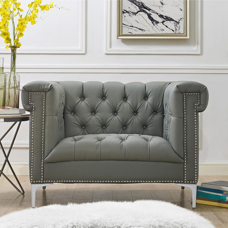 Inspired Home Clifford Leather PU Club Chair