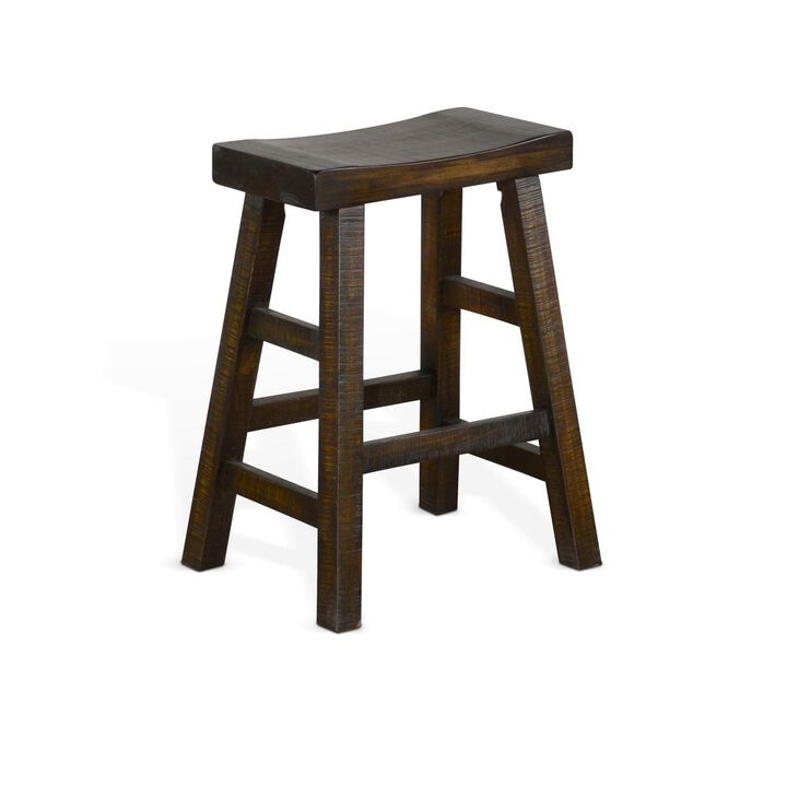 Sunny Designs Counter Saddle Seat Stool, Wood Seat