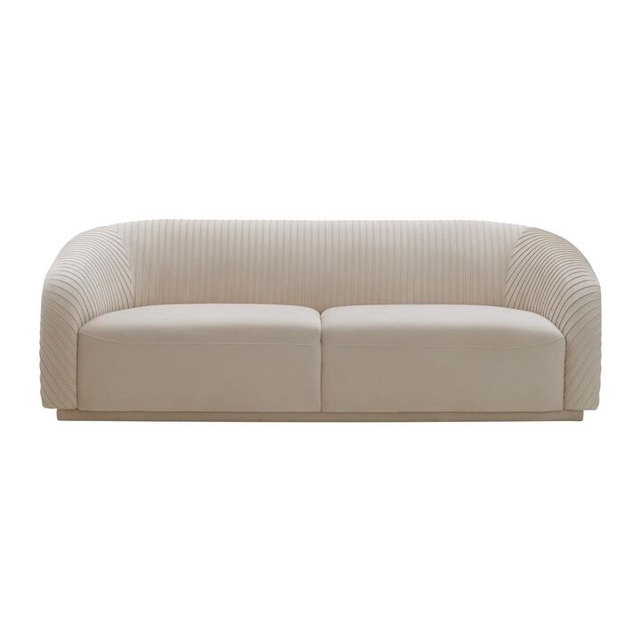 Belen Kox Pleated Velvet Comfort Sofa, Belen Kox