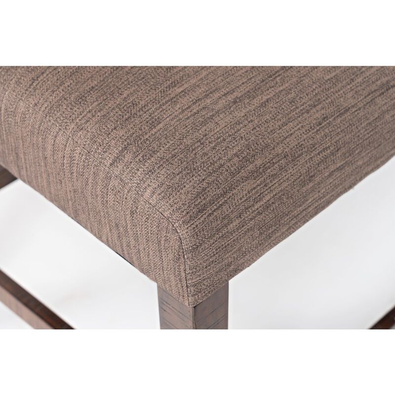 Jofran Mission Viejo Distressed Upholstered Counter Bench