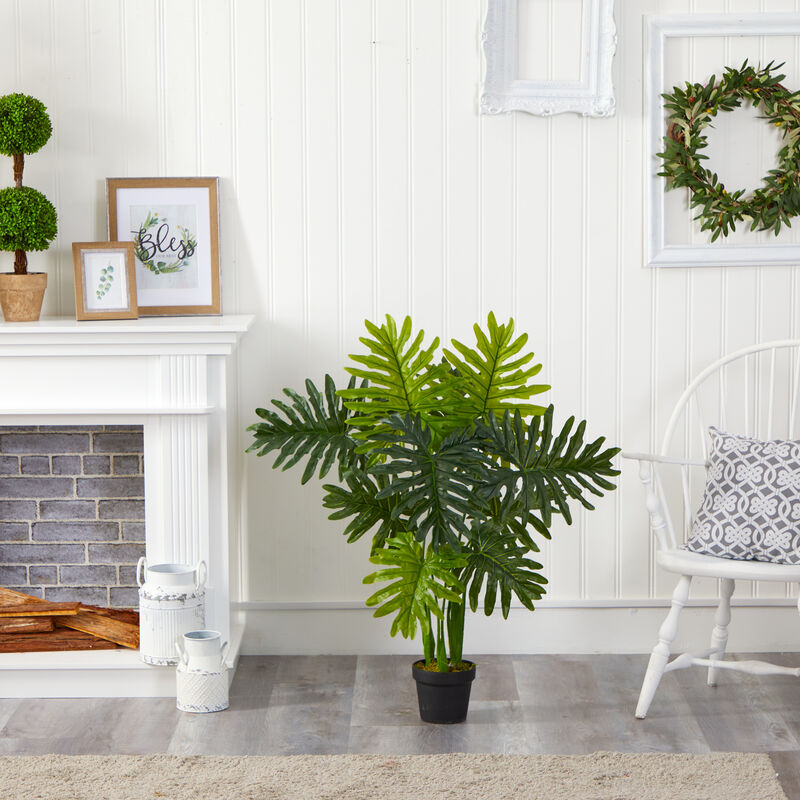 HomPlanti 40" Philodendron Artificial Plant (Real Touch)