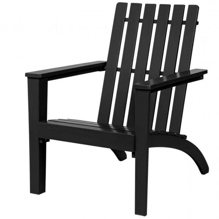 Indoor/Outdoor Acacia Wood Adirondack Lounge Armchair