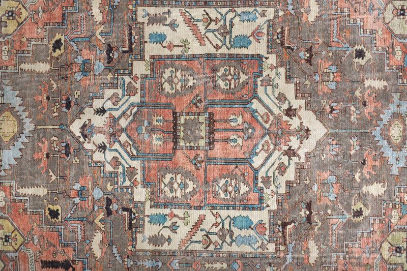 Percy 39AJF Taupe/Red/Brown 7'10" x 9'10" Rug