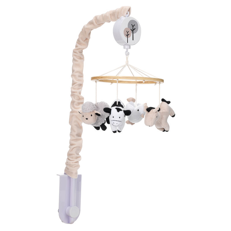 Lambs & Ivy Baby Farm Animals Musical Baby Crib Mobile Soother Toy