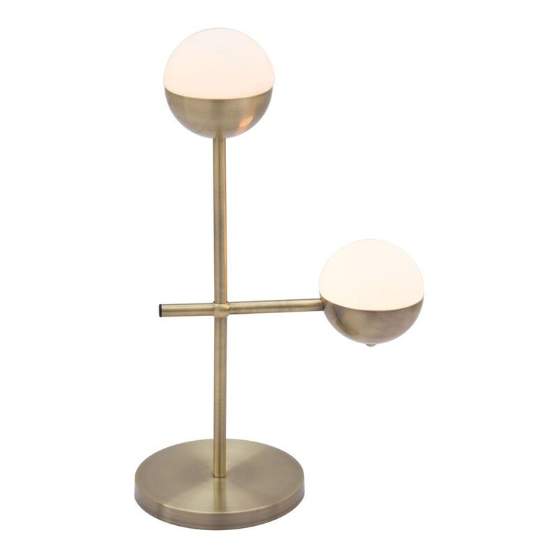 Belen Kox Table Lamp White & Brushed Bronze