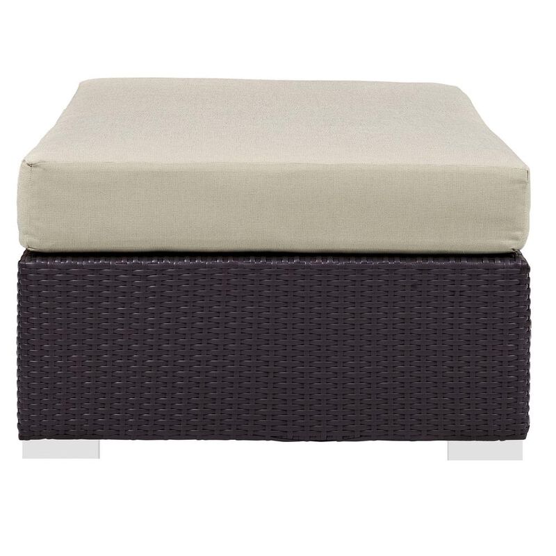 Modway Convene Outdoor Patio Fabric Rectangle Ottoman