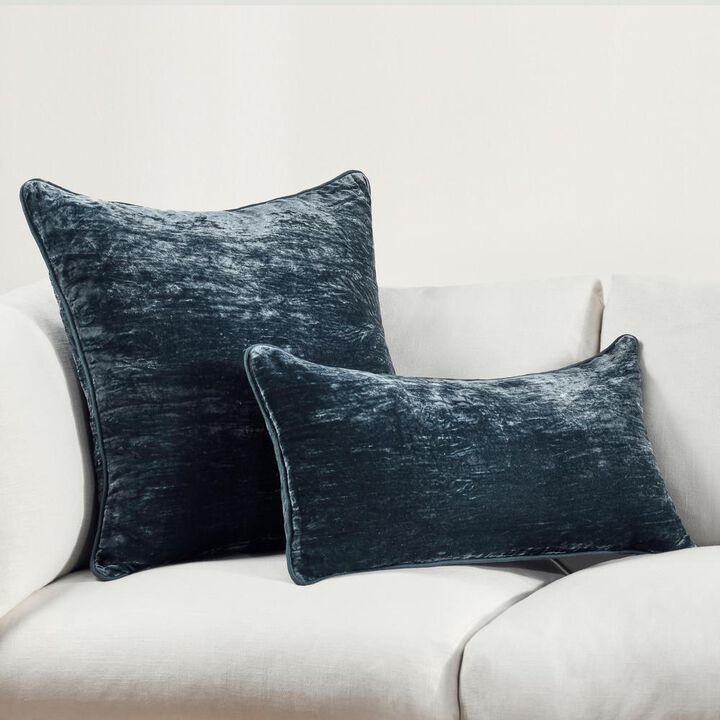 Kosas Home Lexington Viscose Silk Blend Blue 2626 Throw Pillow