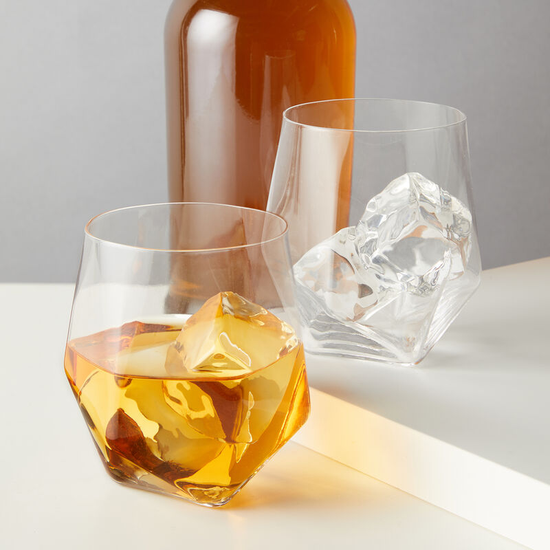 Seneca Faceted Crystal Tumblers Set of 2