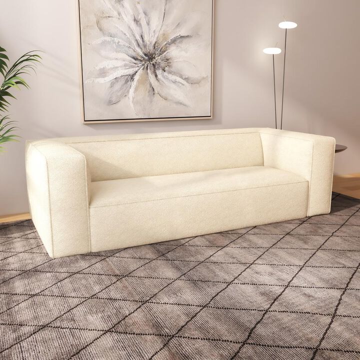 Ashcroft Furniture Co Marshall Modern Boucle Sofa (Cream)