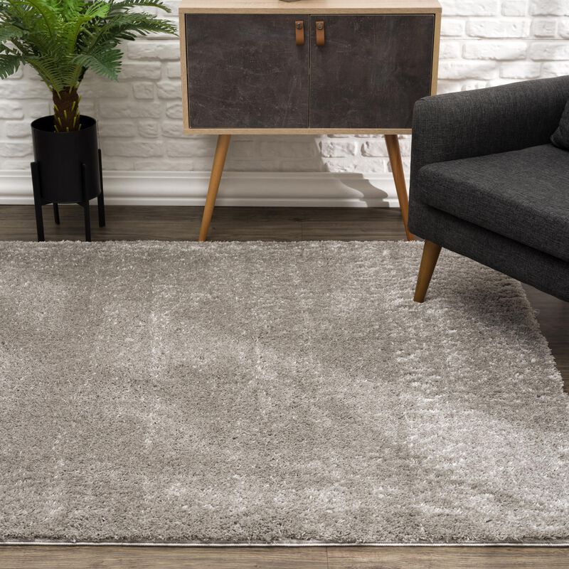 Retro Plain Shag Indoor Area Rug